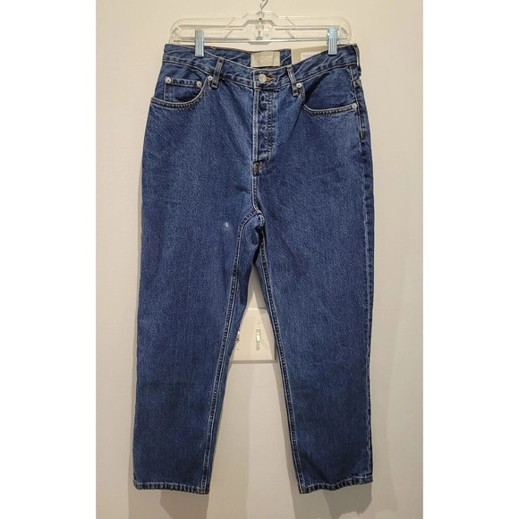 Everlane The 90s Cheeky Straight Jeans 100% Organic Cotton 29 Crop Stone defect - Picture 1 of 14